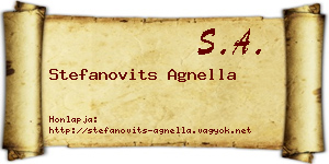 Stefanovits Agnella névjegykártya